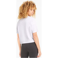 Puma Essential Cropped Logo Tee. Womens. white - SPORTFIRST NAMBUCCA