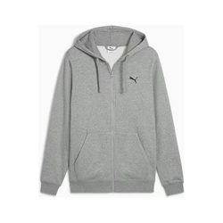 Puma Essentials Fleece Full Zip Hoodie. Mens. medium gray heather