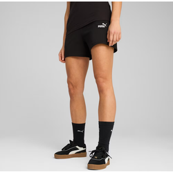 Puma Essentials Small No. 1 Logo 5'' High-Waist Shorts. Womens. black