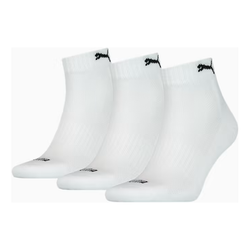 Puma Cushioned Quarter Socks 3 pack. white