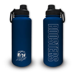 Roosters NRL Stainless Steel Drink Bottle 960ml.
