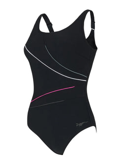 Zoggs Adjustable Macmasters Scoopback Swimsuit.  Safari Leaf