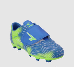 Sfida Intense Junior V-Strap Football Boot. royal/lime
