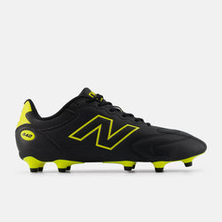 New Balance 442 Team FG V3. 2E Wide. Mens. black/punch yellow
