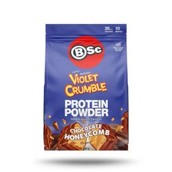 BSc x Violet Crumble Protein Powder. Chocolate Honeycomb. 400g, 10 serves