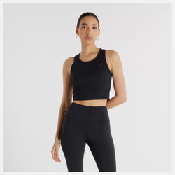 New Balance Micro-Rib Tank. Womens. black