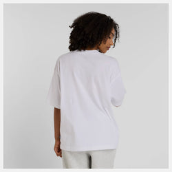 New Balance Oversized Flower T-Shirt. Womens. white