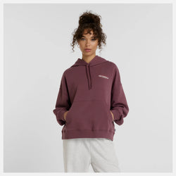 New Balance Multi Color Logo Hoodie. Womens. faded plum
