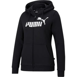 PUMA ESSENTIAL LOGO FULL-ZIP HOODIE. Womens. black - SPORTFIRST NAMBUCCA