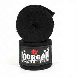 Morgan Cotton Hand Wraps.  180in-4m. Black
