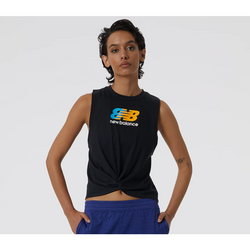 New Balance Relentless Graphic Tank. Womens. black - SPORTFIRST NAMBUCCA