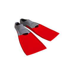 Zoggs LONG BLADE FINS US 2-3. grey/red - SPORTFIRST NAMBUCCA