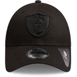 New Era 9FORTY Raiders, black/black. Adjustable