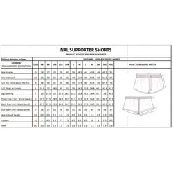 Cowboys NRL Supporter Shorts. Mens - SPORTFIRST NAMBUCCA