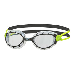 Zoggs Predator Goggles. Adult. Black/Green - Clear Lens - SPORTFIRST NAMBUCCA